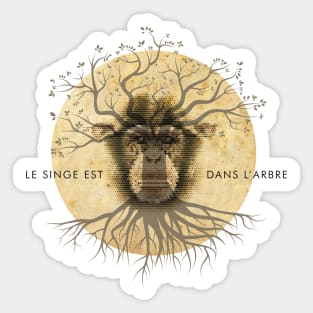 LE SINGE EST DANS L'ARBRE (THE MONKEY IS IN THE TREE) 'O' LEVEL FRENCH LESSONS FROM THE 1980s Sticker